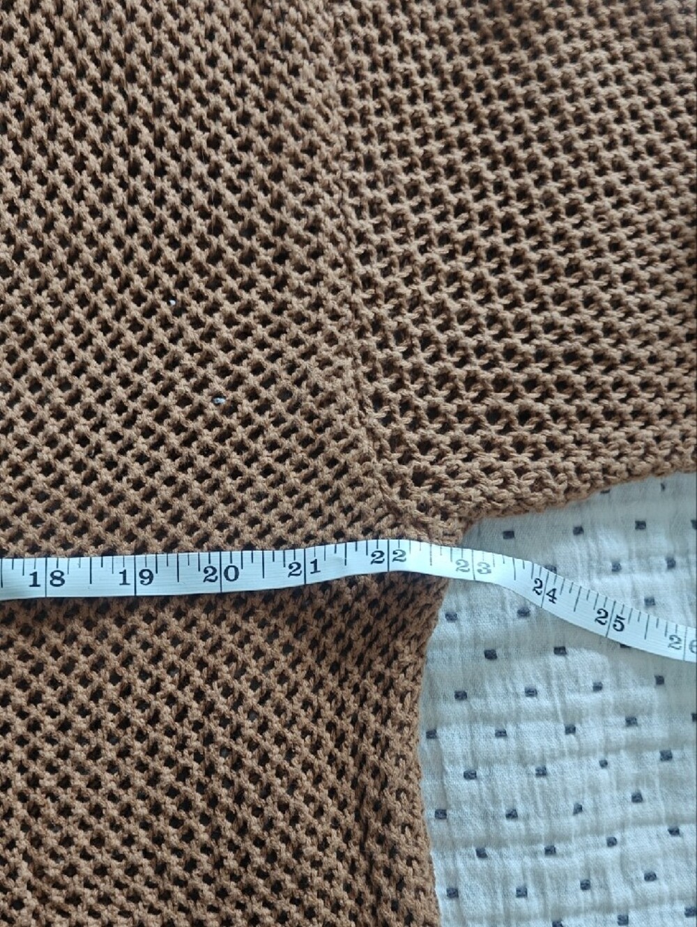Jones New York Open-Weave Button Cardigan in Warm Tan - Picture 2 of 4